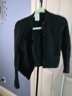 Uniqlo Black Textured Knit Cardigan